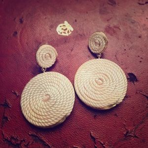 Pink beaded drop earrings